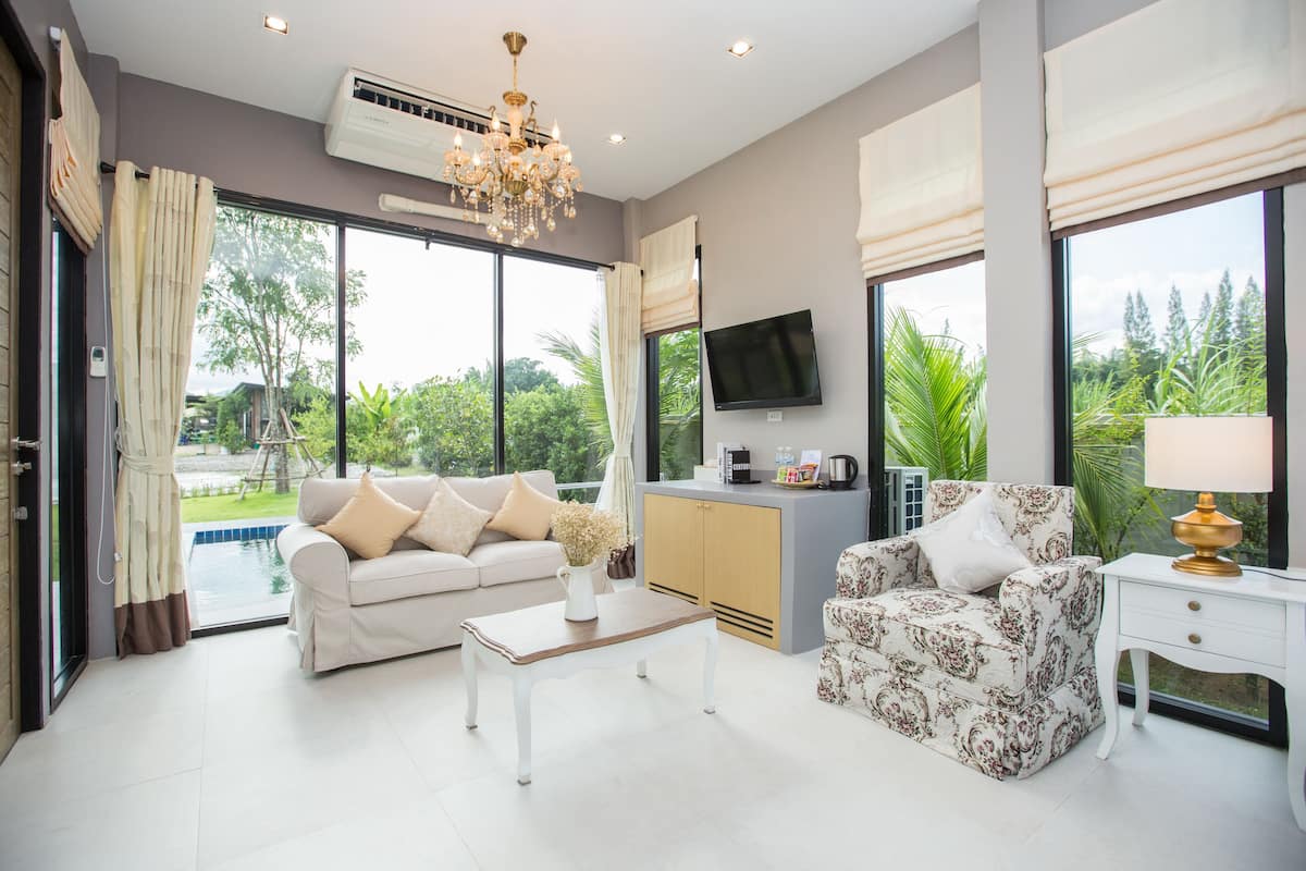 nantha pool villa | living area