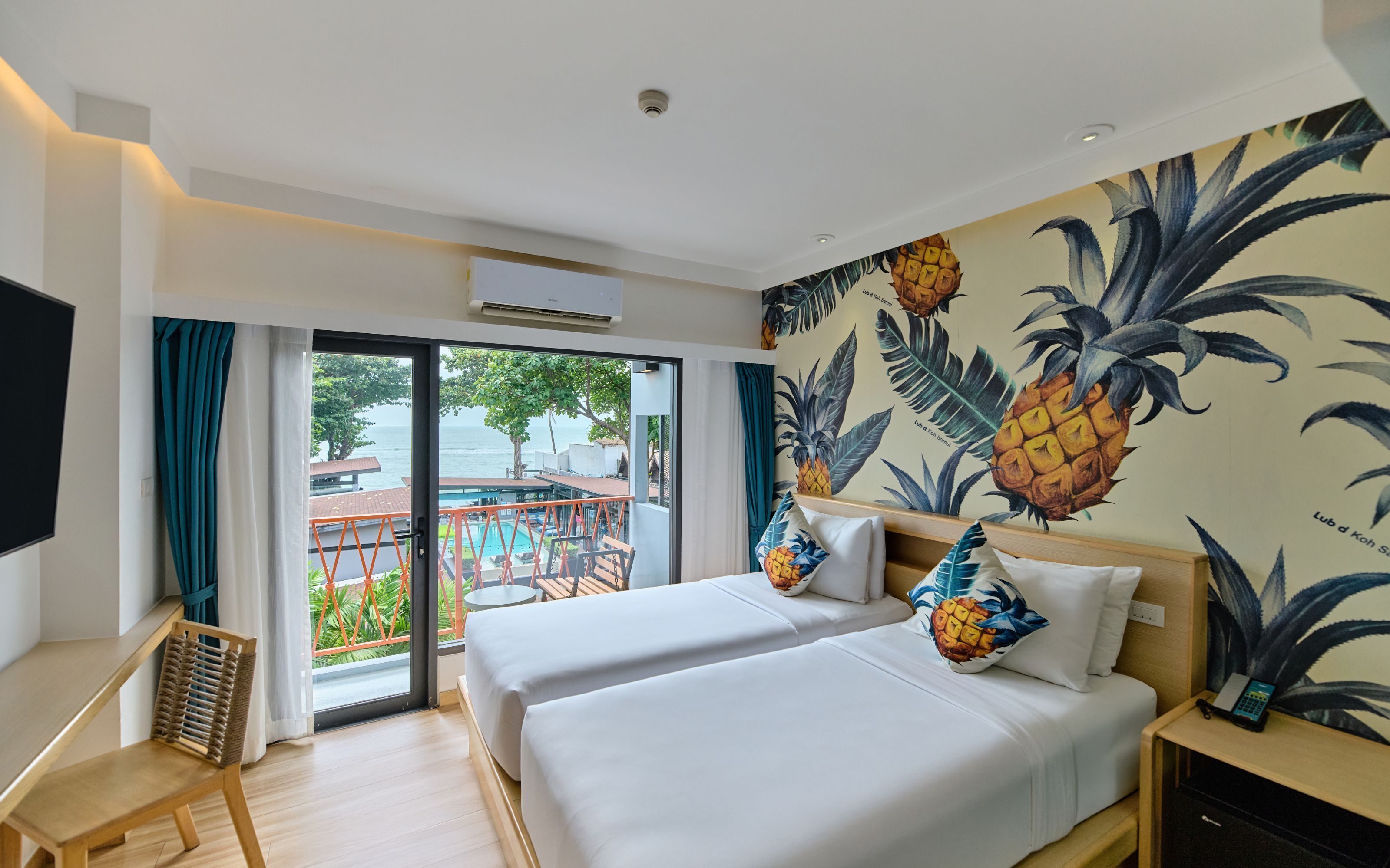 华丽双床房, 2 张单人床, 海洋景观 (or Double Room with Ocean View) | 沙滩/海景