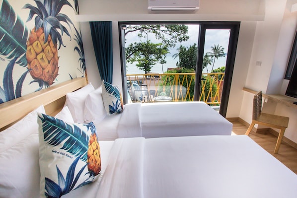 Deluxe Twin Room, 2 Single Beds, Ocean View (or Double Room with Ocean View) | View from room - Lub d Koh Samui Chaweng Beach - Beachfront Vibrant Social Vibe (Koh Samui)