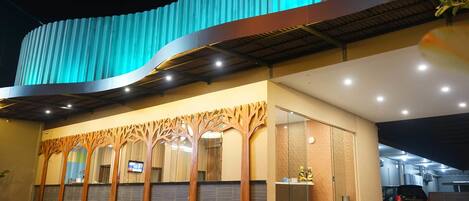 Front of property – evening/night