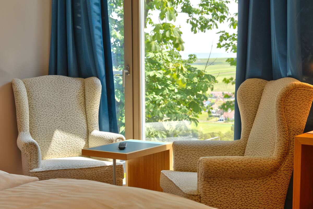 In-room safe, desk, blackout curtains, soundproofing
