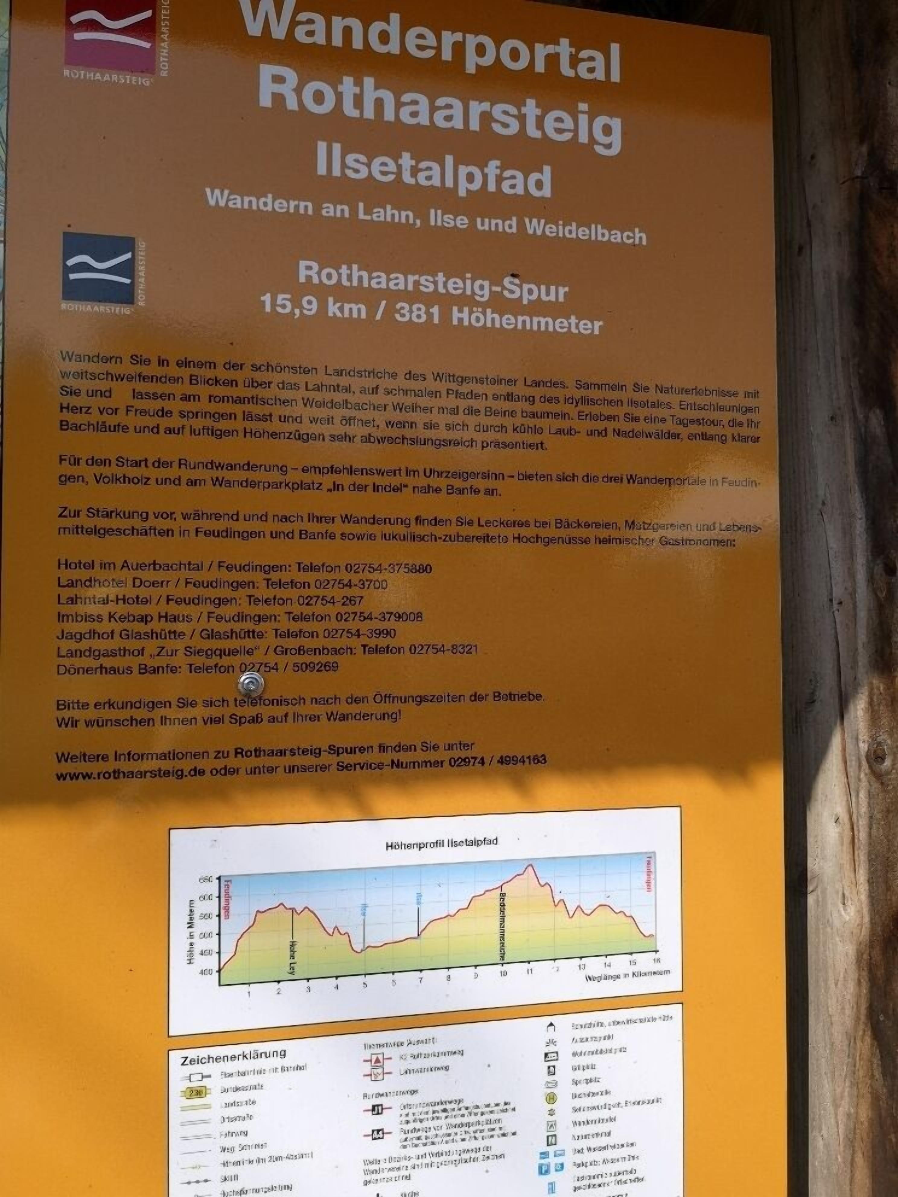 En rejseplakat for Rothersteig Isetalpfad vandreruten.