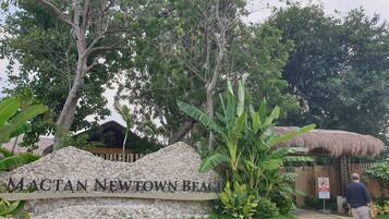 Private beach, white sand