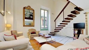 Huoneisto, 2 parisänkyä, kaupunkinäköala (Orso House Apartment) | Oleskelualue