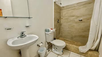 Apartment, 1 Schlafzimmer | Badezimmer | Dusche, Handtücher, Shampoo