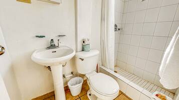 Apartment, 1 Queen Bed with Sofa bed | Bathroom | Shower, free toiletries, towels