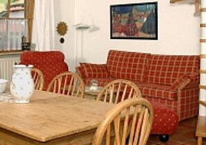 Flat-screen TV, DVD player
