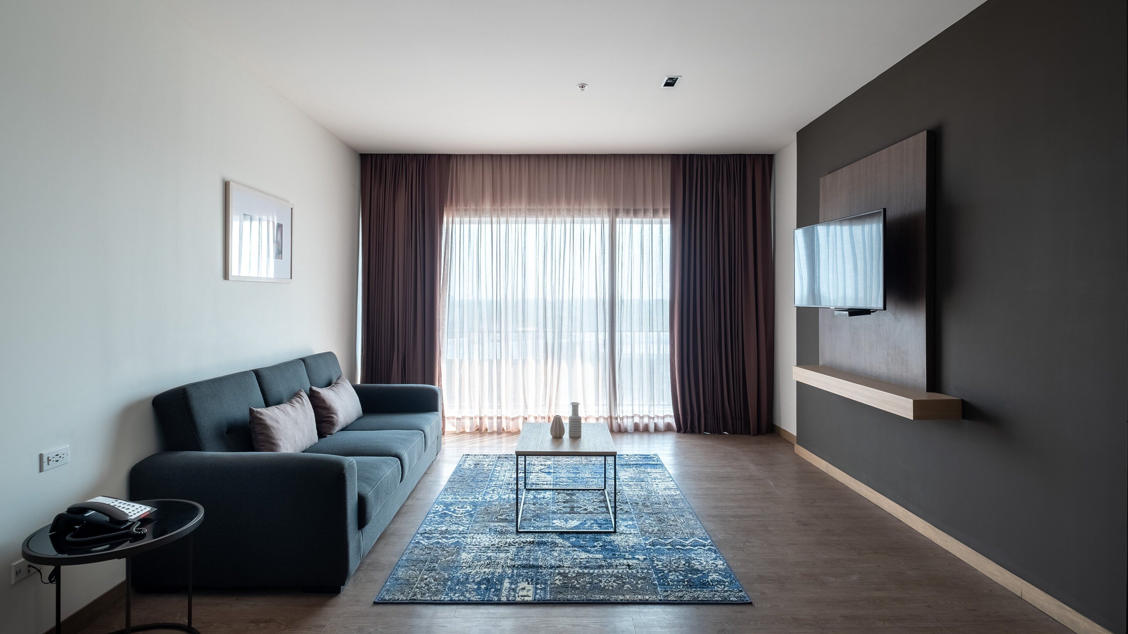 In-room safe, desk, blackout curtains, soundproofing