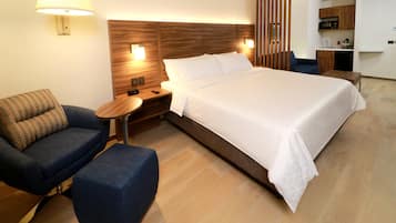 Premium bedding, down comforters, Tempur-Pedic beds, in-room safe