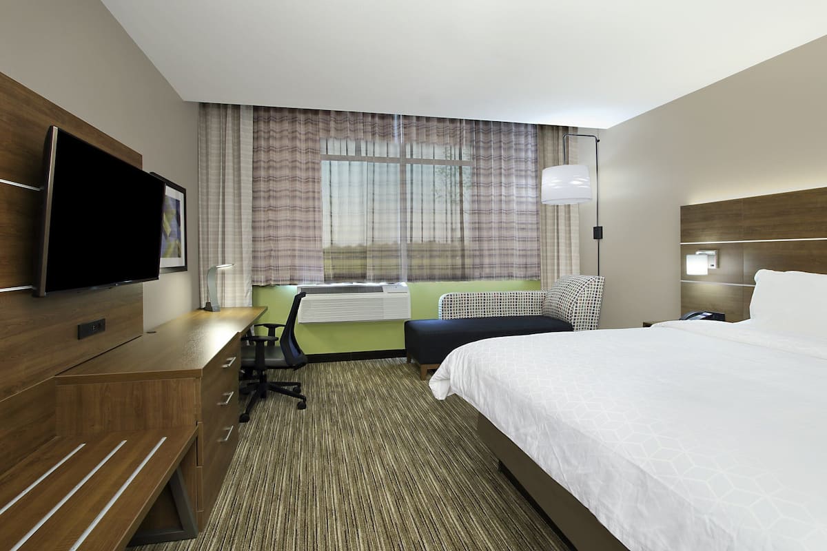 In-room safe, desk, laptop workspace, blackout curtains
