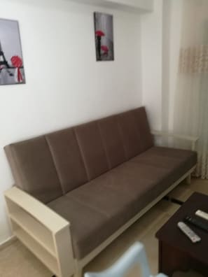 Comfort Apartment, 1 Queen Bed with Sofa bed, Accessible, Smoking | Living area