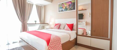 Kahden hengen standard-huone | Työpöytä, ilmainen Wi-Fi, vuodevaatteet