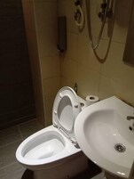 Ducha, artículos de higiene personal gratuitos y secador de pelo