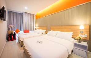 ห้องแฟมิลี่, เตียงควีนไซส์ 2 เตียง, ปลอดบุหรี่ | โต๊ะทำงาน, เตารีด/โต๊ะรีดผ้า, Wi-Fi ฟรี