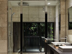 HARMONY SUITE DOUBLE, Non Smoking | Bathroom | Separate tub and shower, deep soaking tub, hair dryer, slippers - THE THOUSAND KYOTO (Kyoto)