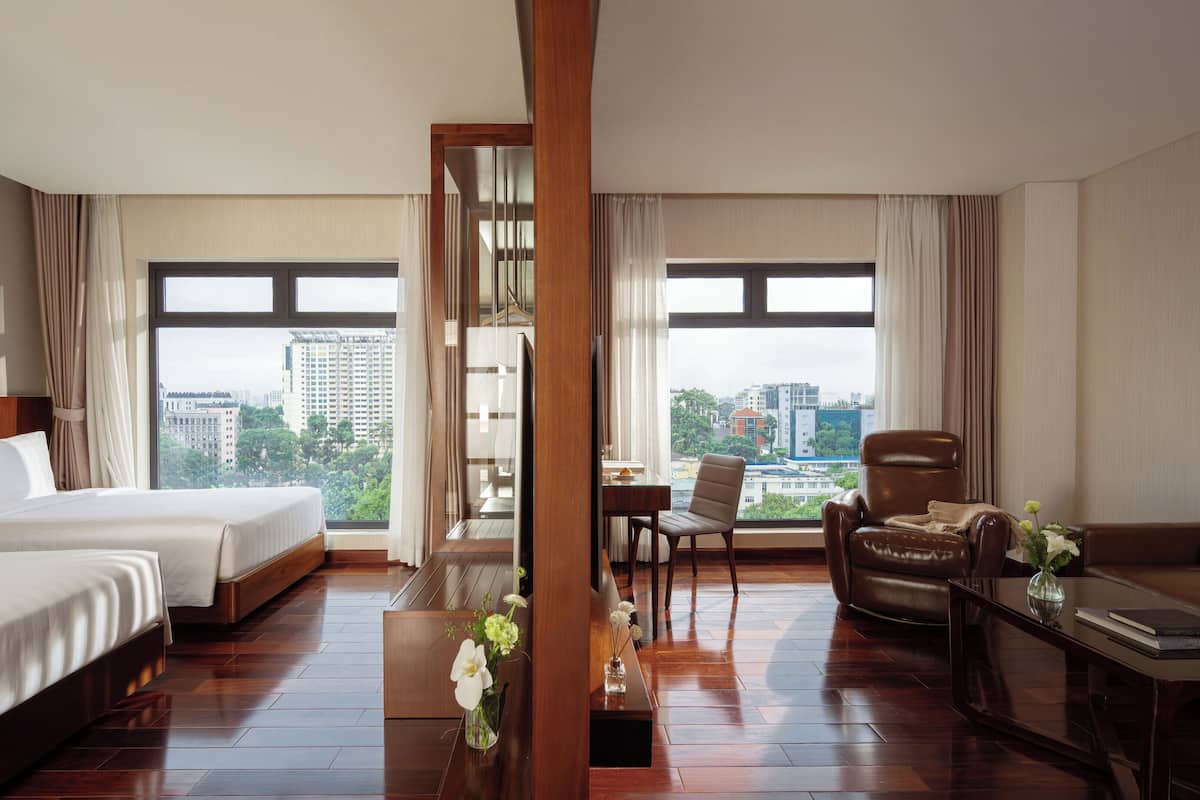 Estudio básico | 2 habitaciones, ropa de cama hipoalergénica y minibar