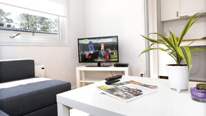 Apartamento, 2 quartos | Área de estar | TV de plasma