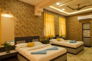 Family Room, 2 Double Beds, Smoking | Soundproofing, iron/ironing board, free WiFi, bed sheets - Hotel Tourister (Mumbai)