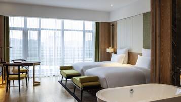 Deluxe Room, 2 Single Beds, Balcony | Premium bedding, down duvets, pillow-top beds, minibar