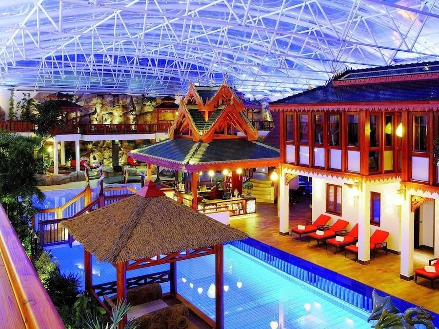 Indoor pool, 2 outdoor pools, open 10 AM to 9 PM, pool loungers