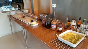 Daily buffet breakfast for a fee
