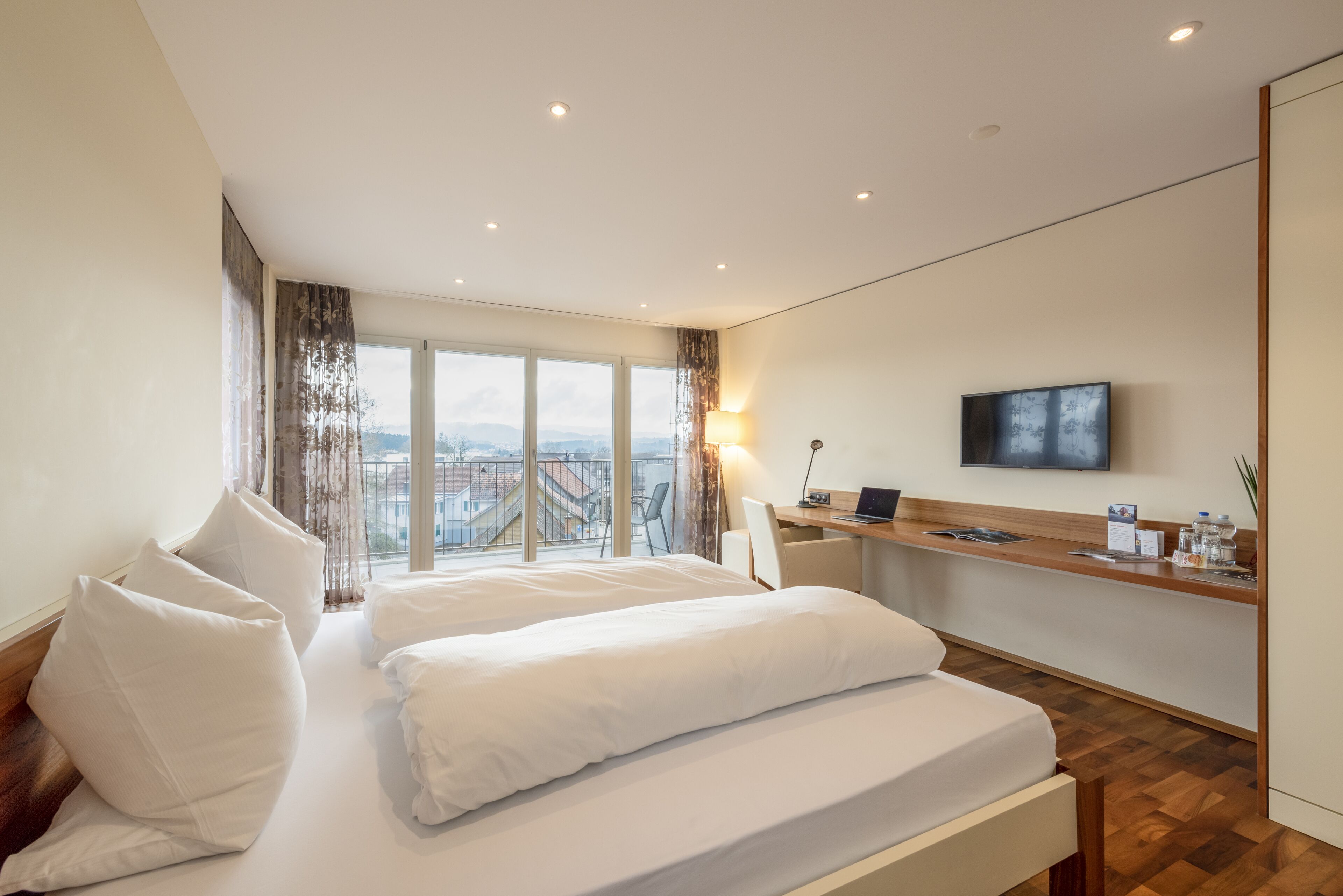 basic double room, 1 double bed, balcony, mountain view | room amenity
