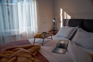 Traditional-Apartment, 1 Queen-Bett und Schlafsofa | Bettwäsche aus ägyptischer Baumwolle, hochwertige Bettwaren