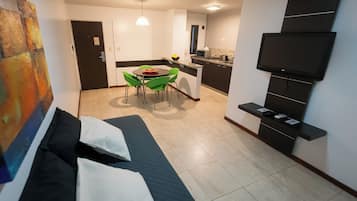 Classic Apartment, 1 Double Bed with Sofa bed, Non Smoking | Living area | LED TV