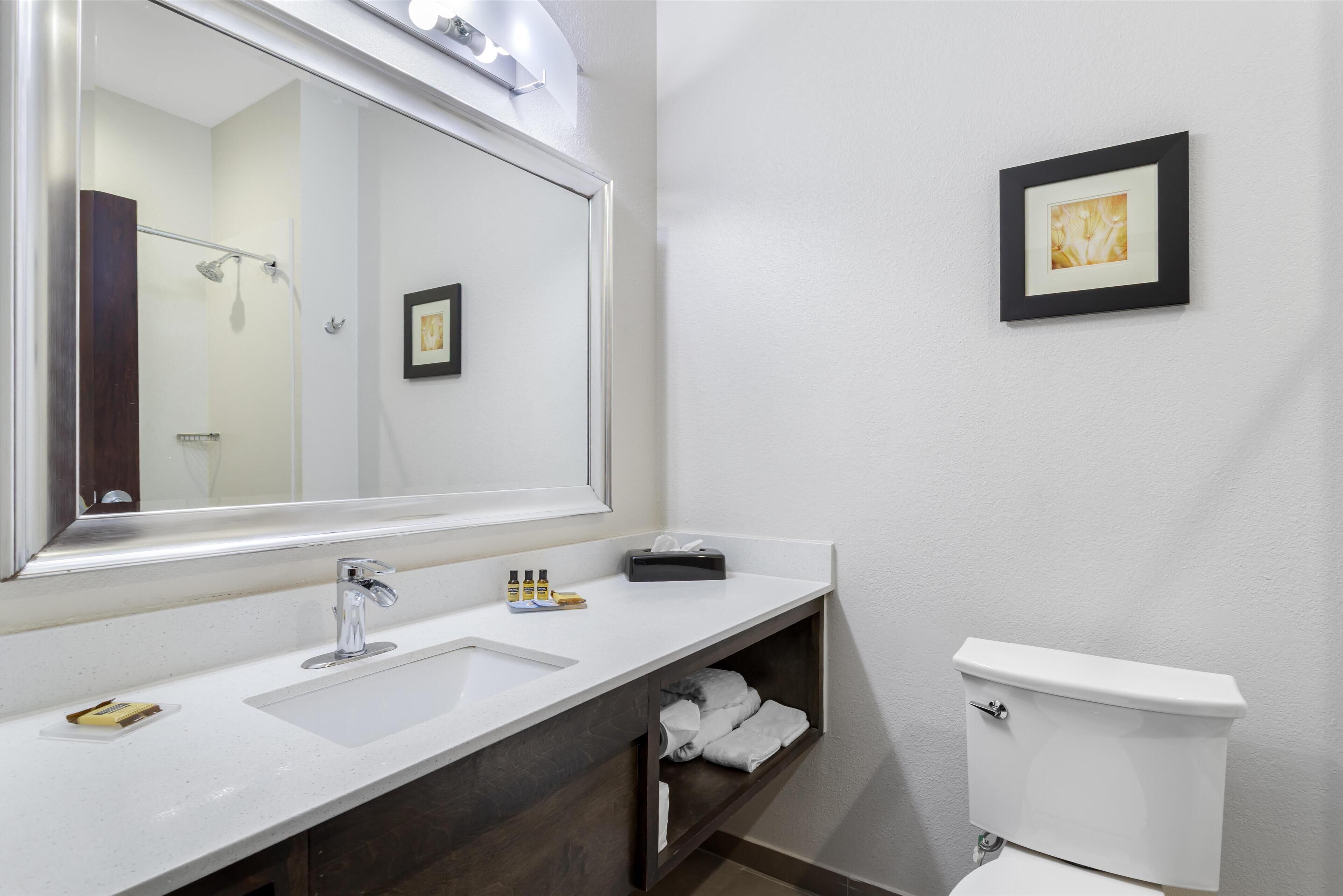 suite, 1 king bed with sofa bed, non smoking, microwave (with sofabed) | bathroom | deep-soaking bathtub, hydromassage showerhead, free toiletries