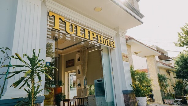 A hotel entrance with a prominent 'TULIP Hotel' sign. - Tulip Hotel Can Tho (Can Tho)