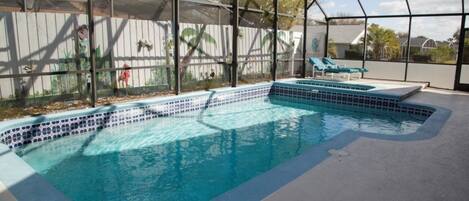 Family Villa, Hot Tub, Garden Area | Pool | Seasonal outdoor pool, pool umbrellas, sun loungers