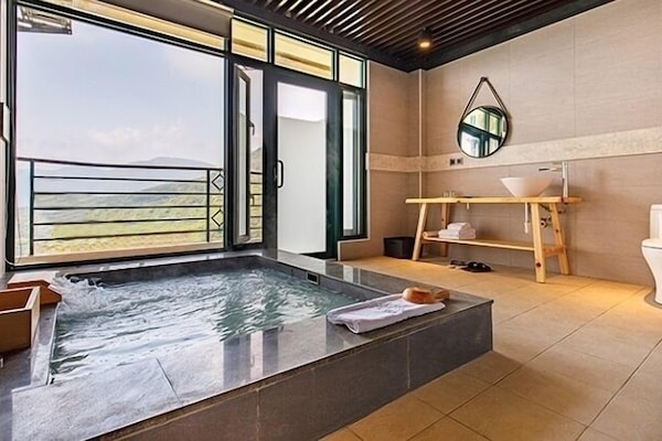 Signature Double Room | Bathroom | Separate tub and shower, spring water tub, rainfall showerhead