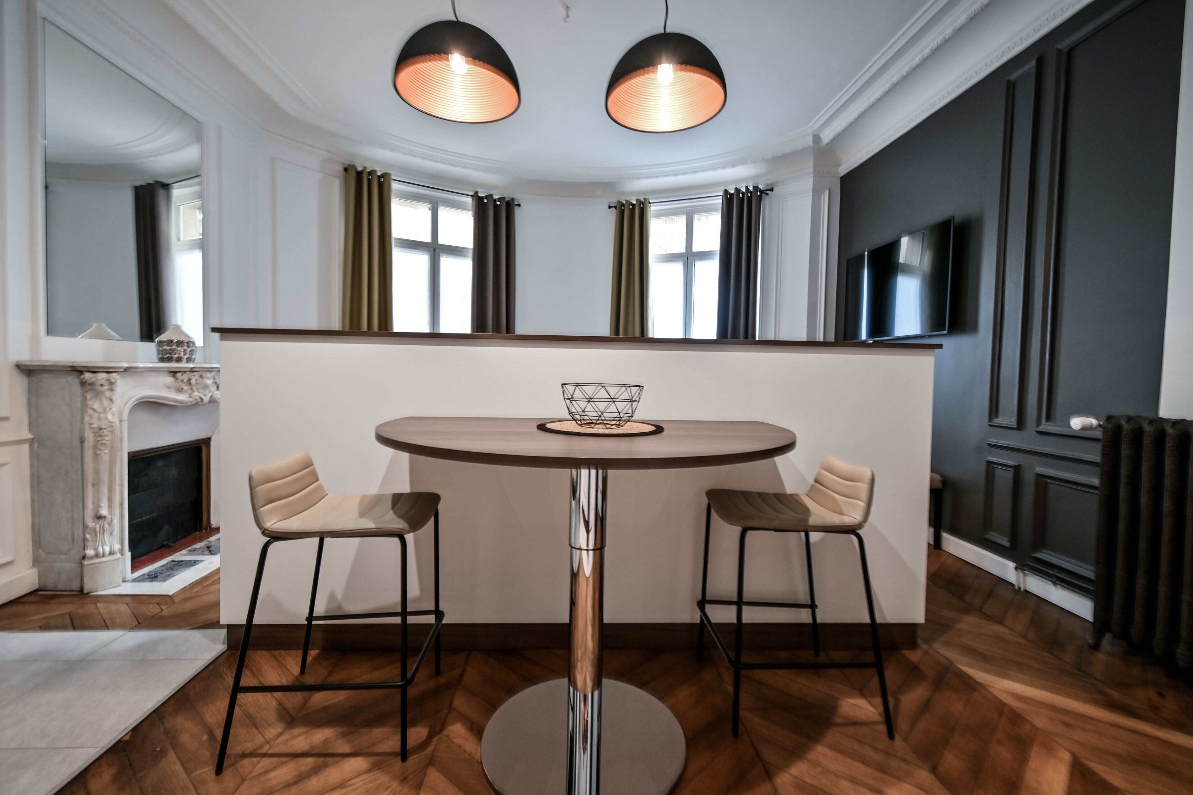 Appartement La Rotonde 2 personnes 38m² | 私人厨房 | 冰箱、微波炉、意式浓缩咖啡机、电热水壶
