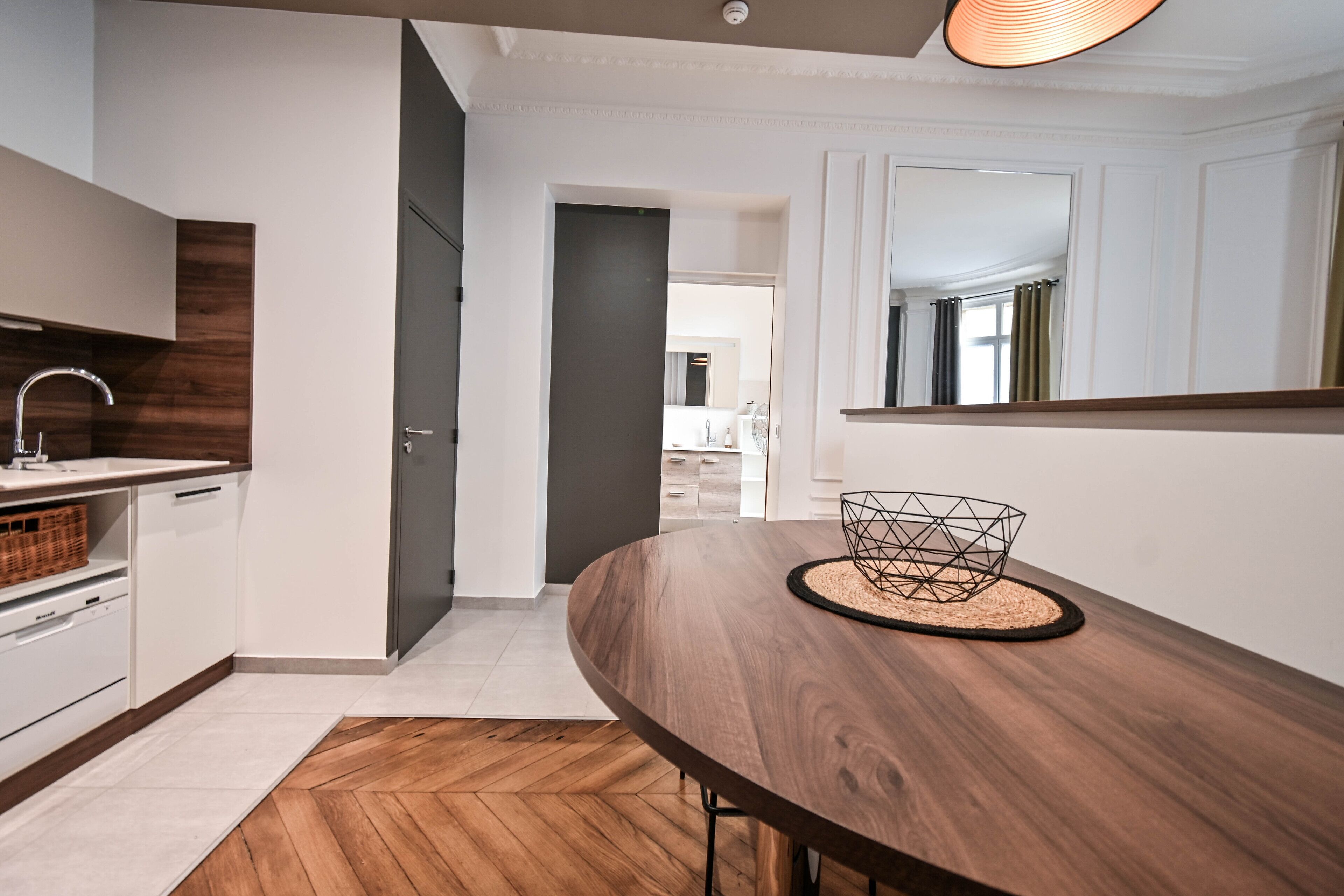 Appartement La Rotonde 2 personnes 38m² | Privat køkken | Køleskab, mikrobølgeovn, espressomaskine, elkedel