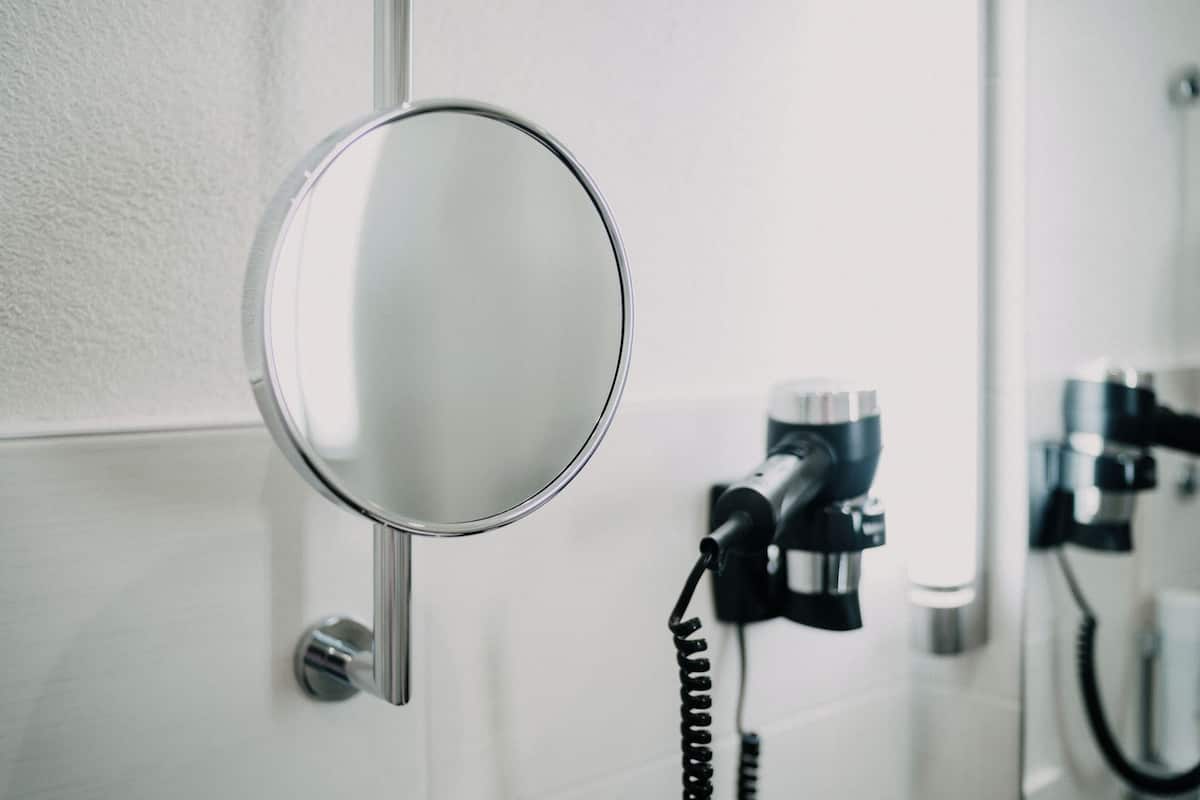 free toiletries, hair dryer, towels