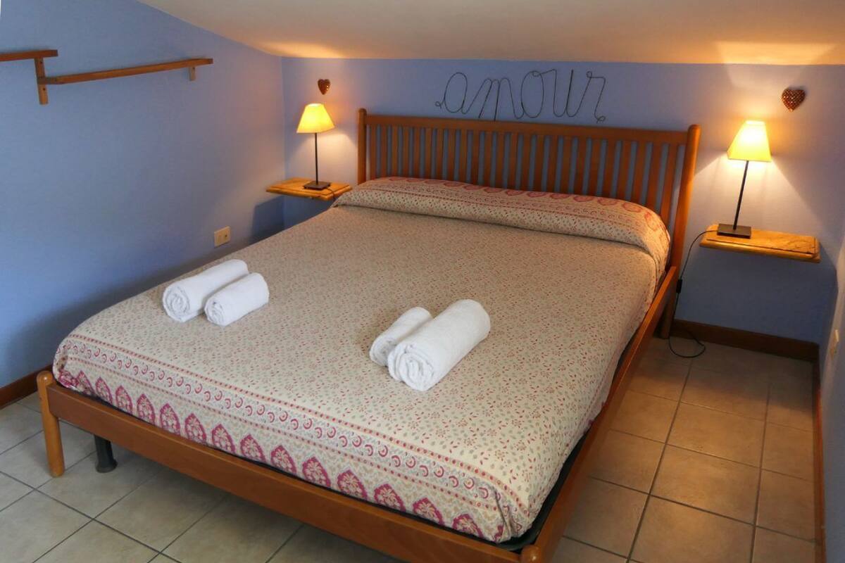 Double Room ( Attic - Blu) | In-room safe, desk, free WiFi, bed sheets