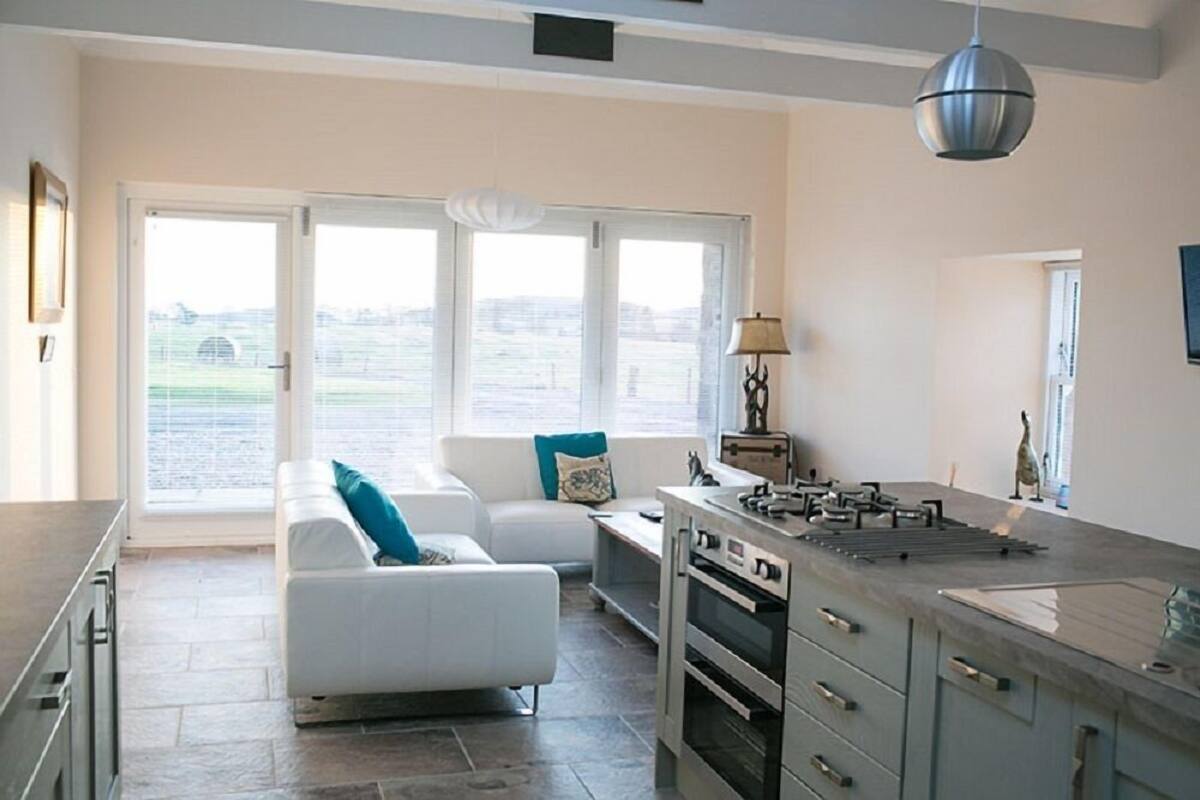 The Old Bothy, 2 Bedroom Cottage | Private kitchen | Full-size fridge, microwave, oven, stovetop