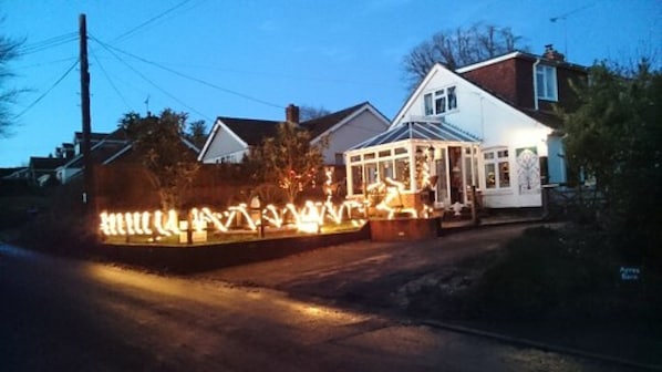 Front of property – evening/night