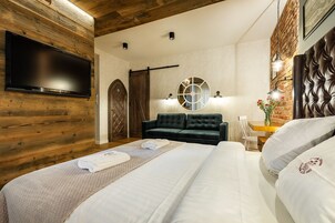 Family Studio Suite, 1 Katil Raja (King) dengan Katil Sofa, Non Smoking | Seterika/papan seterika, katil bayi/kot (surcaj), Wi-fi percuma