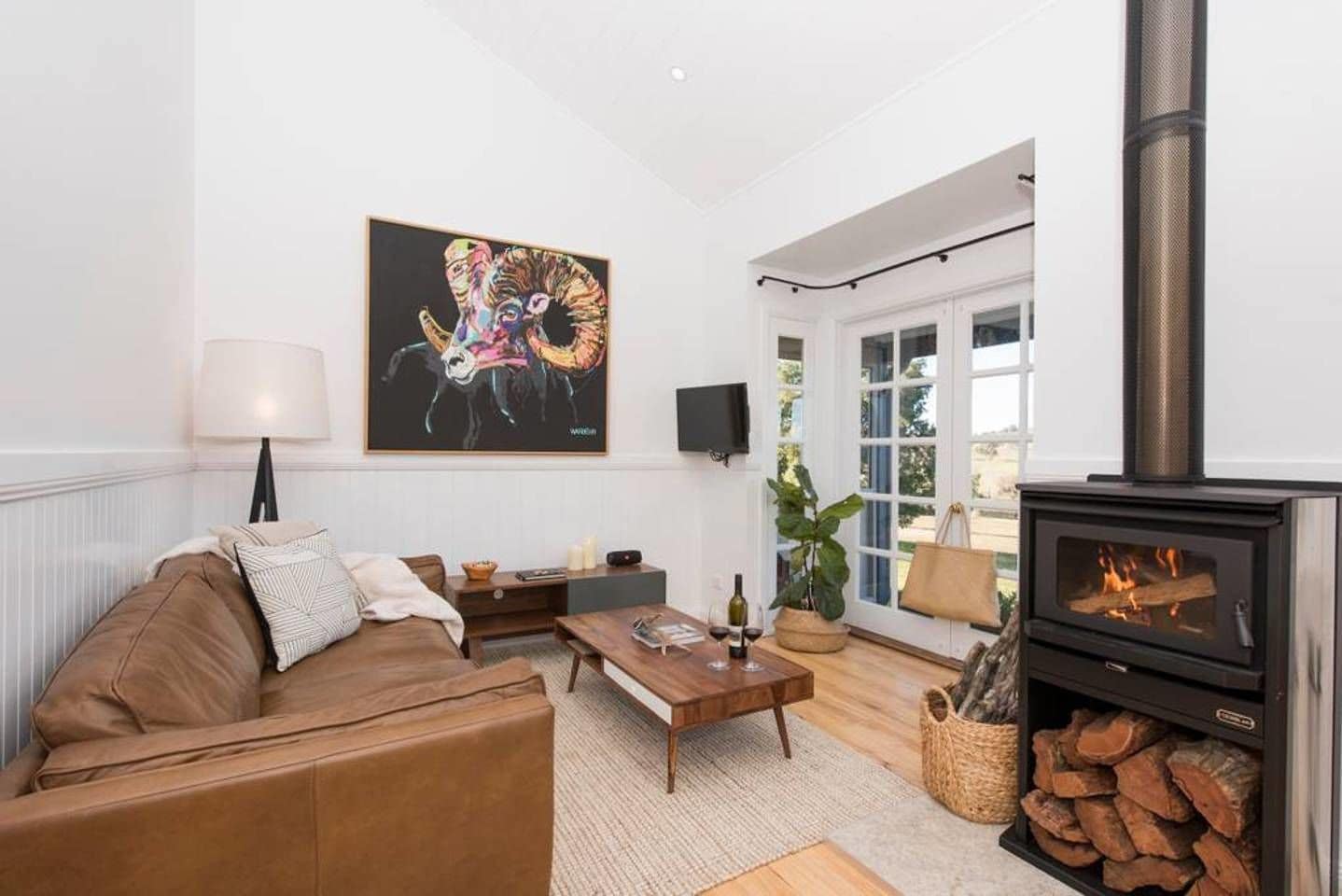 Newport Cottage | Living area | 45-inch flat-screen TV with digital channels, TV, iPod dock