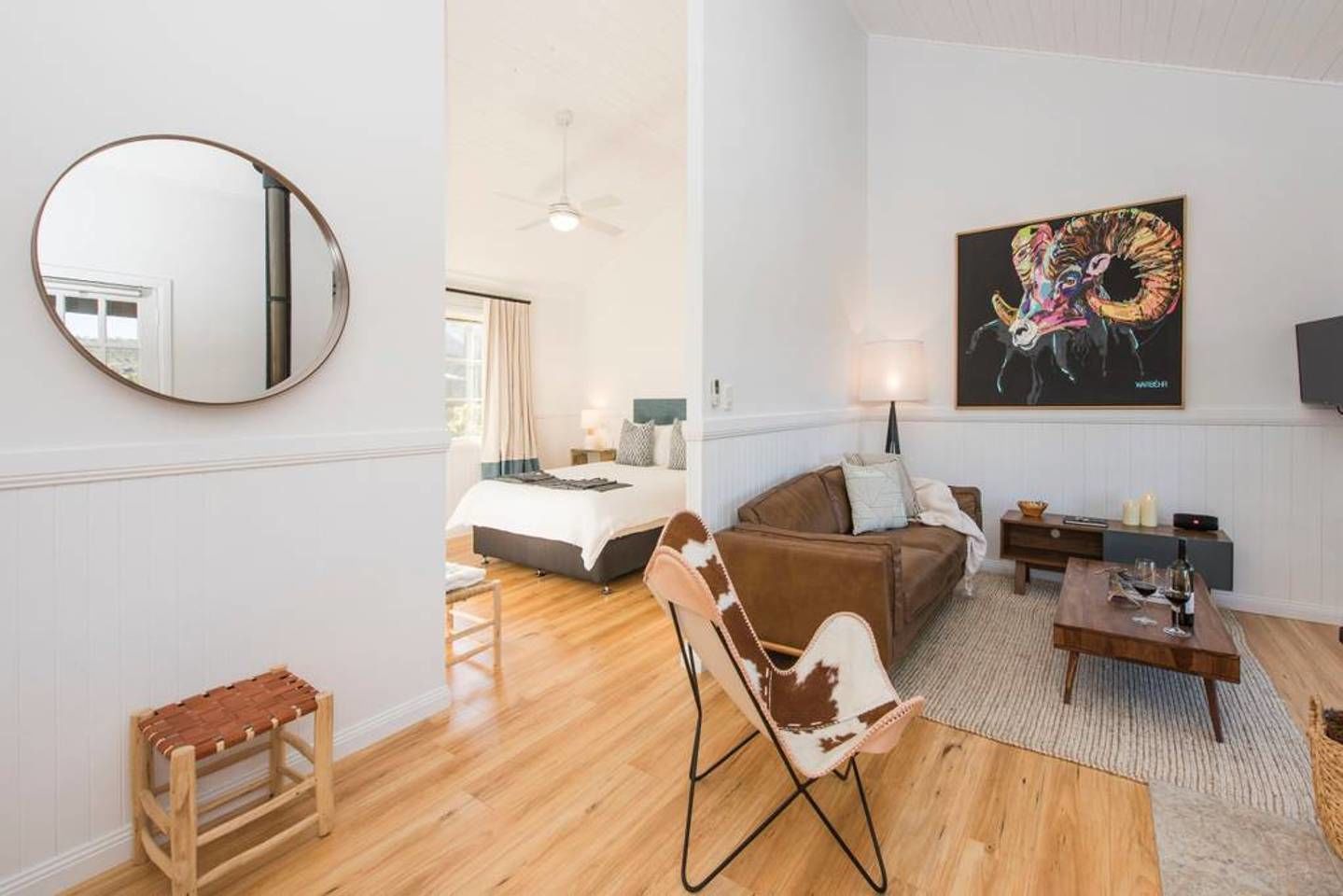 Newport Cottage | Living area | 45-inch flat-screen TV with digital channels, TV, iPod dock