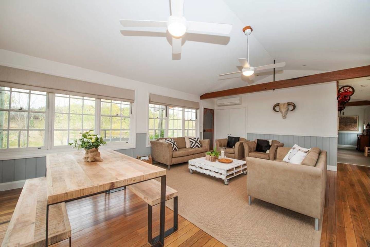 Luxury-Ferienhaus, 3 Schlafzimmer (The Woolshed) | Wohnbereich