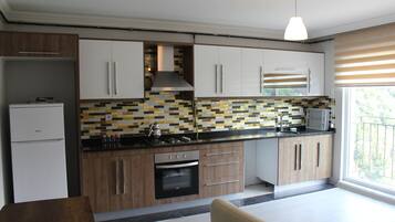 Deluxe Apart Daire, No:5 / 1+1 Daire | Eigene Küche | Großer Kühlschrank, Ofen, Herdplatte, Geschirrspüler