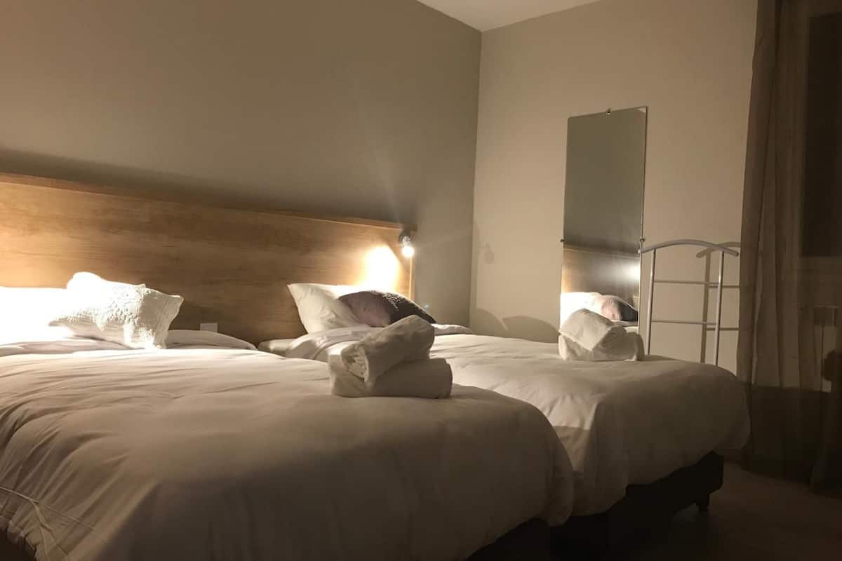 desk, blackout curtains, iron/ironing board, free wifi