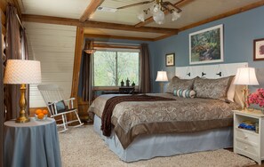 The Ouachita | Premium bedding, individually decorated, individually furnished, desk