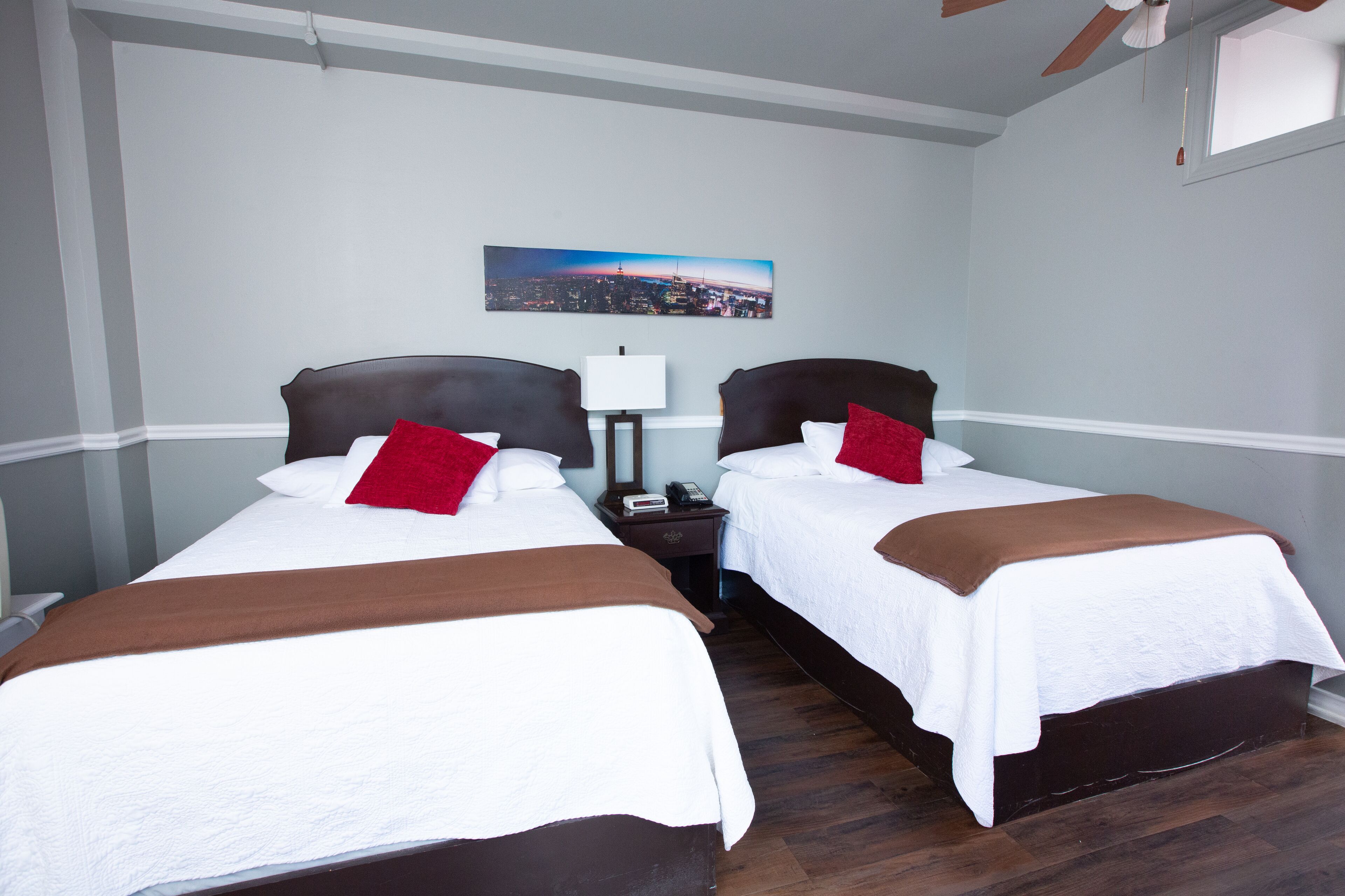 deluxe room, 2 double beds, non smoking | blackout curtains, free wifi, bed sheets