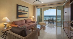 Deluxe Single Room, Multiple Beds, Accessible | Living area | 40-inch flat-screen TV with cable channels, TV, DVD player - Villa Del Arco Beach Resort and Spa (Cabo San Lucas)