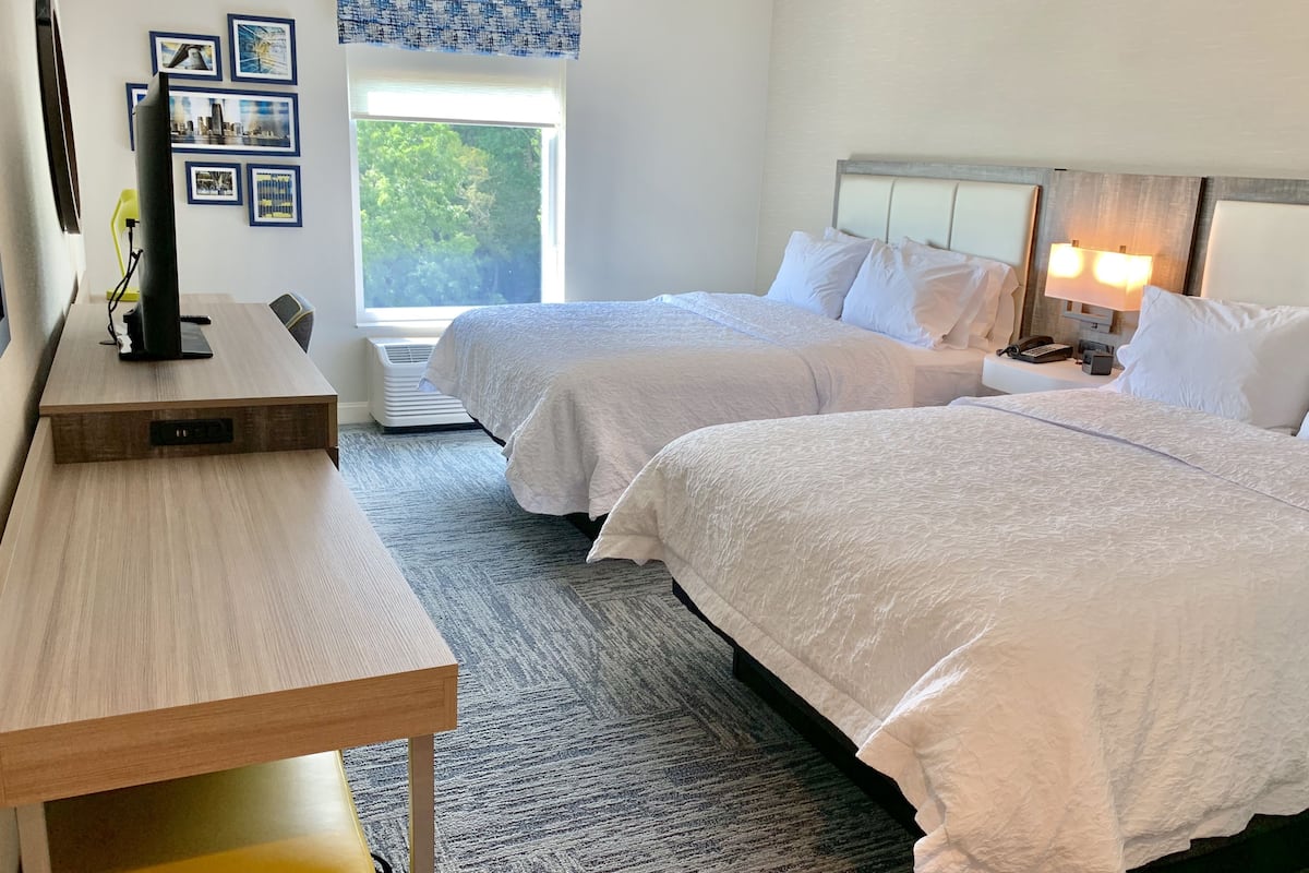 Desk, blackout drapes, iron/ironing board, WiFi (free)
