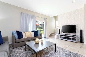 TV, DVD player, stereo, offices