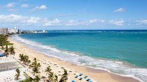Beach nearby, beach umbrellas